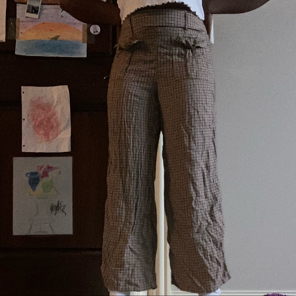 Wide Bottom Plaid Pants from AE